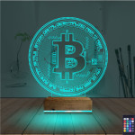 Kirppi 3d Lamba Crypto Bitcoin Btc Masa Gece Lambası