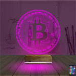 Kirppi 3d Lamba Crypto Bitcoin Btc Masa Gece Lambası