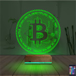 Kirppi 3d Lamba Crypto Bitcoin Btc Masa Gece Lambası