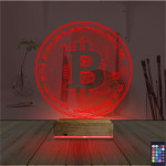 Kirppi 3d Lamba Crypto Bitcoin Btc Masa Gece Lambası