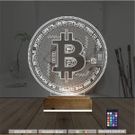 Kirppi 3d Lamba Crypto Bitcoin Btc Masa Gece Lambası