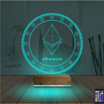 Kirppi 3d Lamba Crypto Ethereum Coin Masa Gece Lambası