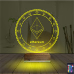 Kirppi 3d Lamba Crypto Ethereum Coin Masa Gece Lambası