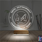 Kirppi 3d Lamba Crypto Monero Coin Masa Gece Lambası