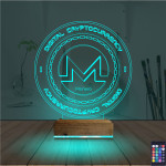 Kirppi 3d Lamba Crypto Monero Coin Masa Gece Lambası
