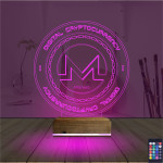 Kirppi 3d Lamba Crypto Monero Coin Masa Gece Lambası