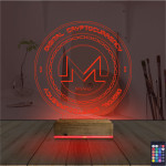 Kirppi 3d Lamba Crypto Monero Coin Masa Gece Lambası