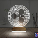 Kirppi 3d Lamba Crypto Ripple Xrp Coin Masa Gece Lambası