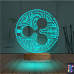 Kirppi 3d Lamba Crypto Ripple Xrp Coin Masa Gece Lambası