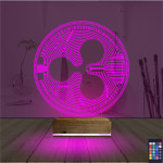 Kirppi 3d Lamba Crypto Ripple Xrp Coin Masa Gece Lambası