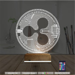 Kirppi 3d Lamba Crypto Ripple Xrp Coin Masa Gece Lambası