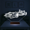 Kirppi 3d Lamba Formula F1 Yarış Arabası V2 Masa Gece Lambası