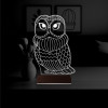 Kirppi 3d Lamba Baykuş Tasarım Masa Gece Lambası