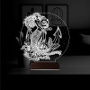 Kirppi 3d Lamba Deniz Kızı Mermaid Çapa Masa Gece Lambası