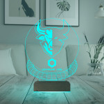 Kirppi 3d Lamba Crypto Chainlink Link Coin Kripto Finans Masa Gece Lambası