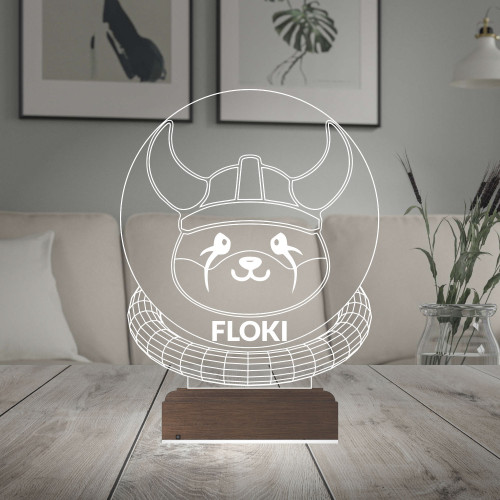 Kirppi 3d Lamba Crypto Floki Coin Kripto Finans V2 Masa Gece Lambası