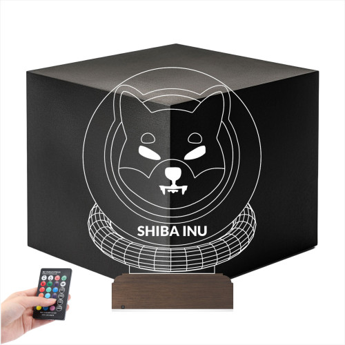 Kirppi 3d Lamba Crypto Shiba Inu Coin Kripto Finans v2 Masa Gece Lambası