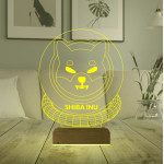 Kirppi 3d Lamba Crypto Shiba Inu Coin Kripto Finans v2 Masa Gece Lambası