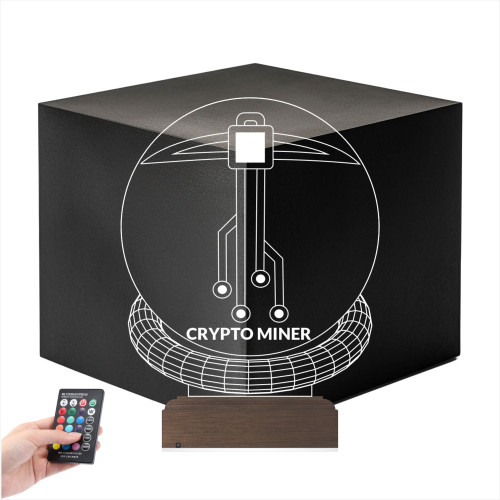 Kirppi 3d Lamba Crypto Miner Mining Madenci Kripto Finans Masa Gece Lambası