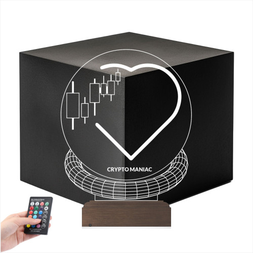 Kirppi 3d Lamba Crypto Maniac Kripto Manyağı  Masa Gece Lambası