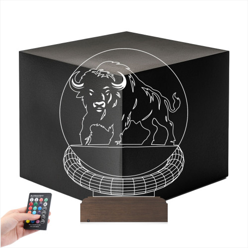 Kirppi 3d Lamba Bufalo Tasarım Masa Gece Lambası