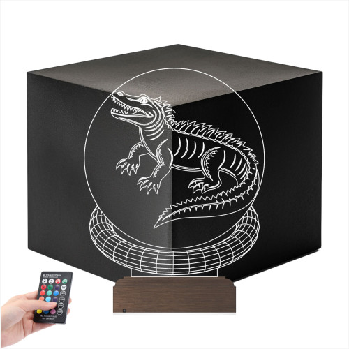 Kirppi 3d Lamba Timsah Tasarım Masa Gece Lambası