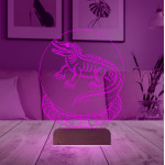 Kirppi 3d Lamba Timsah Tasarım Masa Gece Lambası
