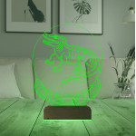 Kirppi 3d Lamba Timsah Tasarım Masa Gece Lambası